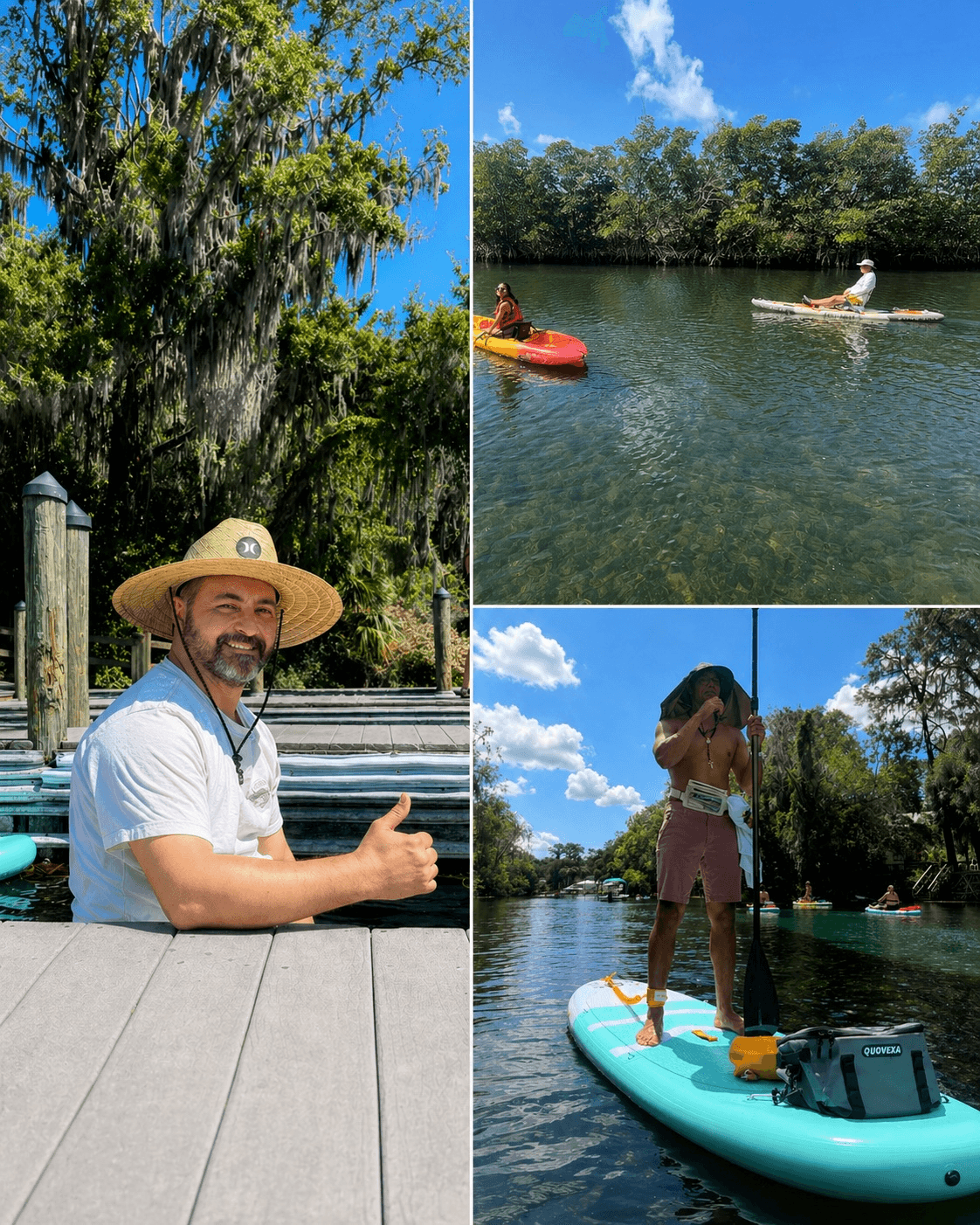 Paddling on the water